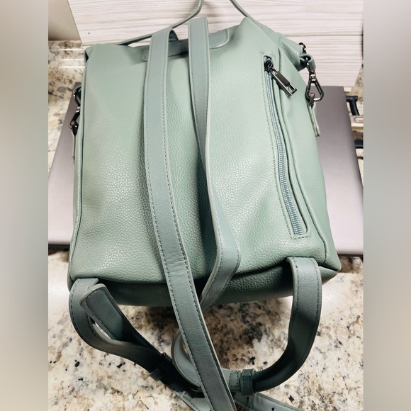 Handbags - TARGET “A New Day” Faux leather backpack bag mint color measurements shown.